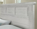 Vaughan-Bassett Sawmill King Louver Bed in Alabaster Two Tone - Watson's 87 Furniture (Middlefield,OH)