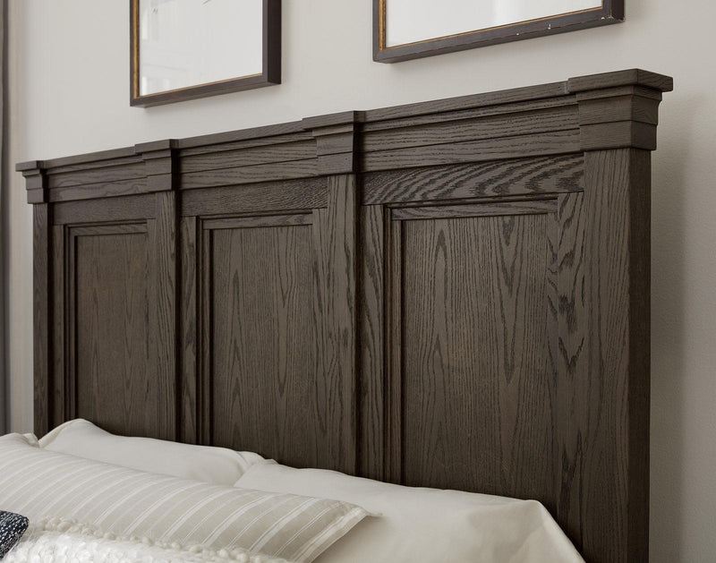 Vaughan-Bassett Passageways Charleston Brown Queen Mansion Bed in Dark Brown - Watson's 87 Furniture (Middlefield,OH)