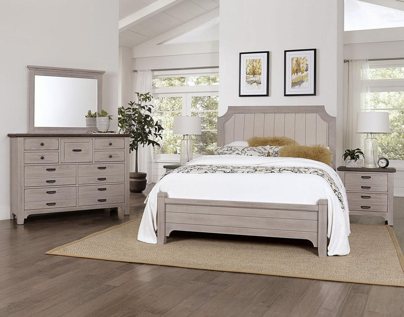 Vaughan-Bassett Bungalow Queen Upholstered Bed in Dover - Watson's 87 Furniture (Middlefield,OH)