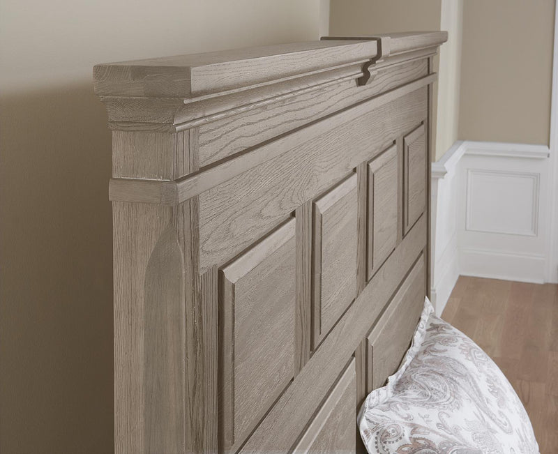 Vaughan-Bassett Heritage King Mansion Bed in Greystone - Watson's 87 Furniture (Middlefield,OH)