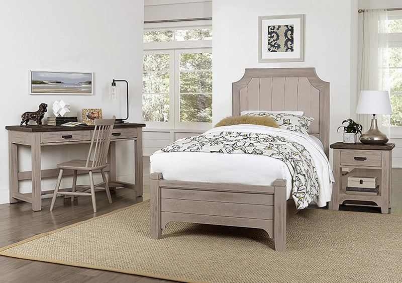 Vaughan-Bassett Bungalow Twin Upholstered Bed in Dover - Watson's 87 Furniture (Middlefield,OH)