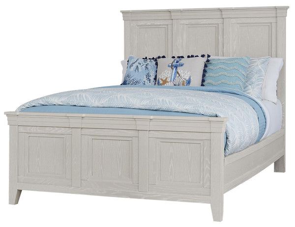Vaughan-Bassett Passageways Oyster Grey Queen Mansion Bed in Grey