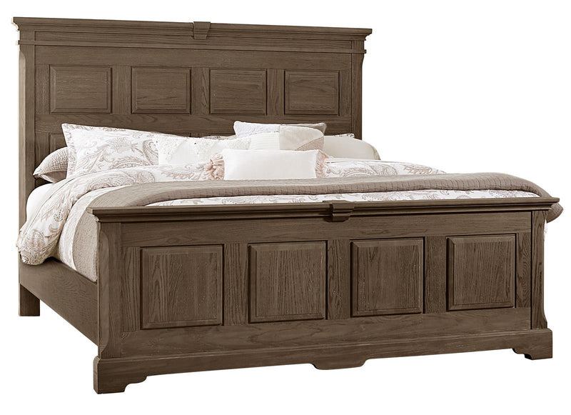 Vaughan-Bassett Heritage California King Mansion Bed in Cobblestone Oak image