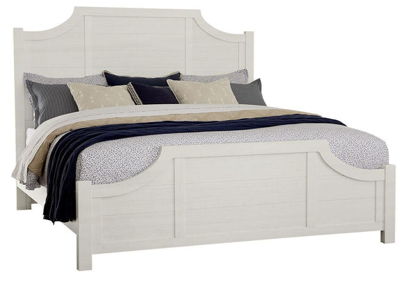 Vaughan-Bassett Maple Road Queen Scalloped Bed in Soft White