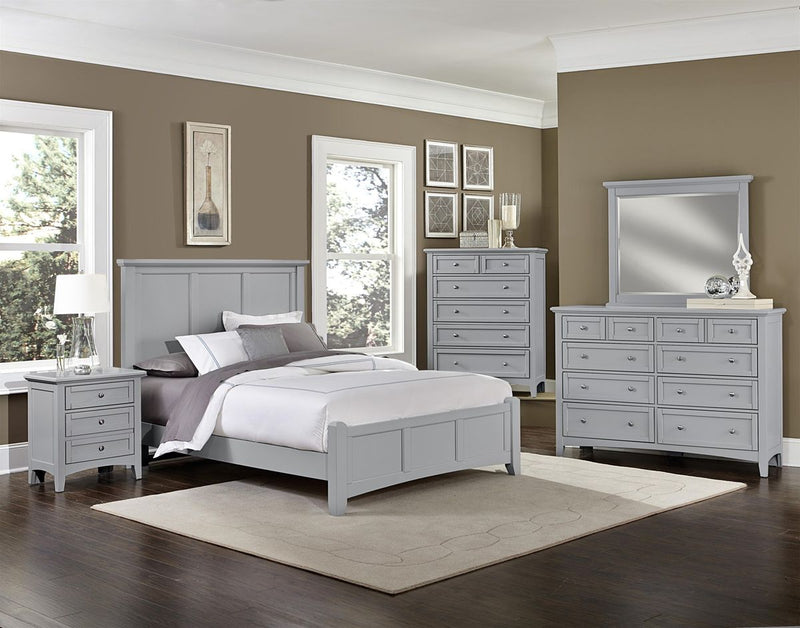 Vaughan-Bassett Bonanza Full Mansion Bed Bed in Gray - Watson's 87 Furniture (Middlefield,OH)