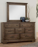 Vaughan-Bassett Cool Rustic 7 Drawer Dresser in Mink - Watson's 87 Furniture (Middlefield,OH)