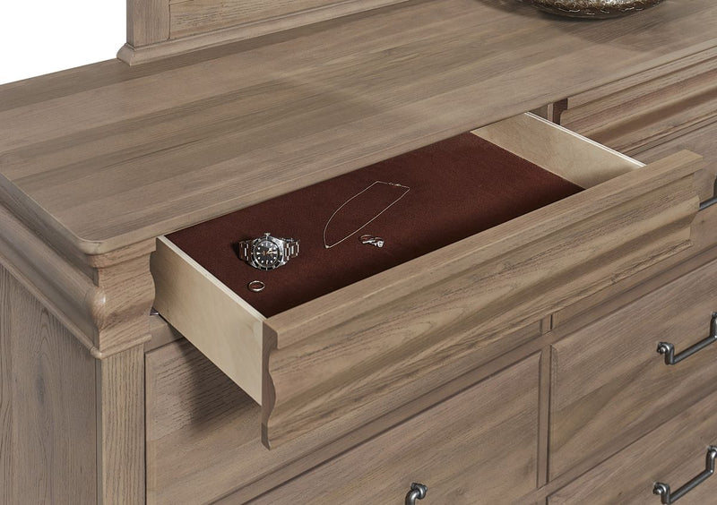 Vaughan Bassett Vista 8-Drawer Dresser in Natural Oak - Watson's 87 Furniture (Middlefield,OH)
