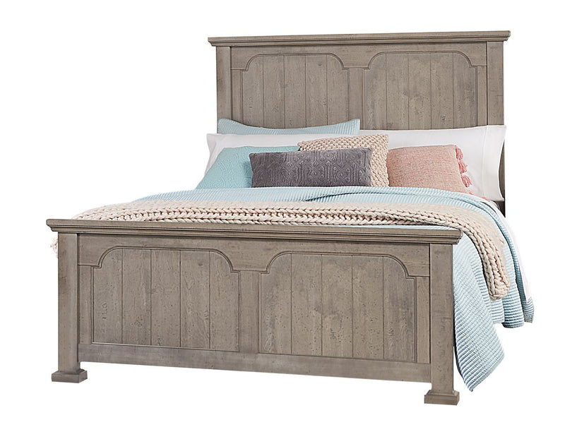 Vaughan-Bassett Joinery King Panel Bed in Washed White Oak 194 - Watson's 87 Furniture (Middlefield,OH)