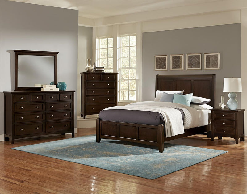 Vaughan-Basset Bonanza 2-Drawer Nightstand in Merlot - Watson's 87 Furniture (Middlefield,OH)