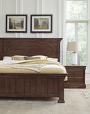 Vaughan Bassett Vista King Mansion Bed in Warm Cherry - Watson's 87 Furniture (Middlefield,OH)