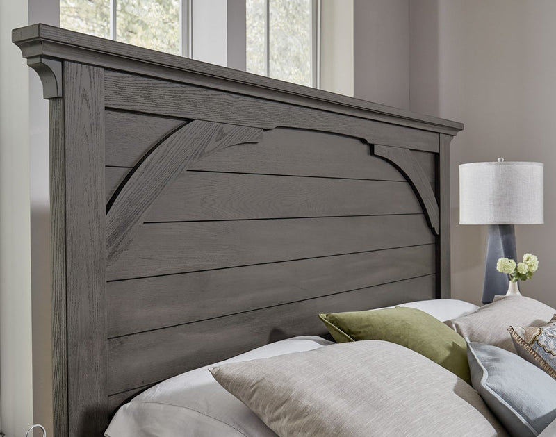 Vaughan Bassett Vista King Mansion Bed in Grey Oak - Watson's 87 Furniture (Middlefield,OH)