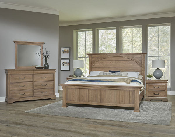 Vaughan Bassett Vista Landscape Mirror in Natural Oak