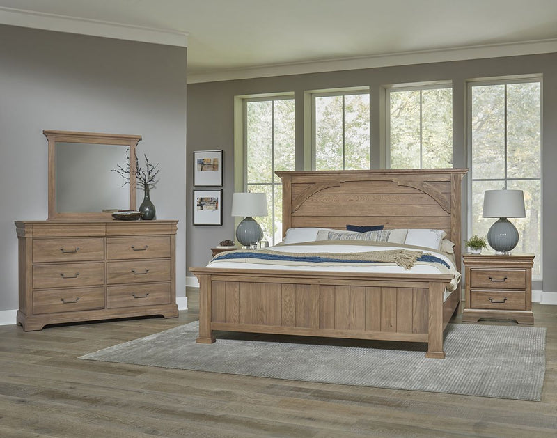 Vaughan Bassett Vista Landscape Mirror in Natural Oak - Watson's 87 Furniture (Middlefield,OH)