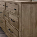 Vaughan-Bassett Cool Rustic 7 Drawer Dresser in Stone Grey - Watson's 87 Furniture (Middlefield,OH)