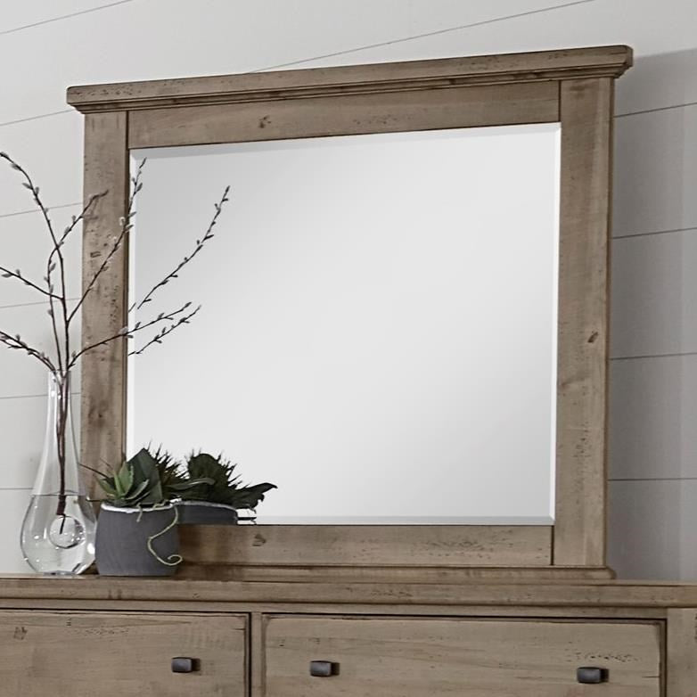 Vaughan-Bassett Cool Rustic Landscape Mirror in Stone Grey - Watson's 87 Furniture (Middlefield,OH)