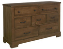 Vaughan-Bassett Cool Rustic 7 Drawer Dresser in Amber image