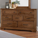 Vaughan-Bassett Cool Rustic 7 Drawer Dresser in Amber - Watson's 87 Furniture (Middlefield,OH)