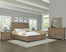 Vaughan Bassett Vista Queen Sleigh Storage Bed in Natural Oak - Watson's 87 Furniture (Middlefield,OH)